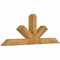 Ekena Millwork Saratoga Rough Sawn Timber Gable Bracket, Western Red Cedar, 84"W x 31"H x 6"D x 6"F, 9/12 Pitch GBW084X31X0606SAR00RWR - alternate 2